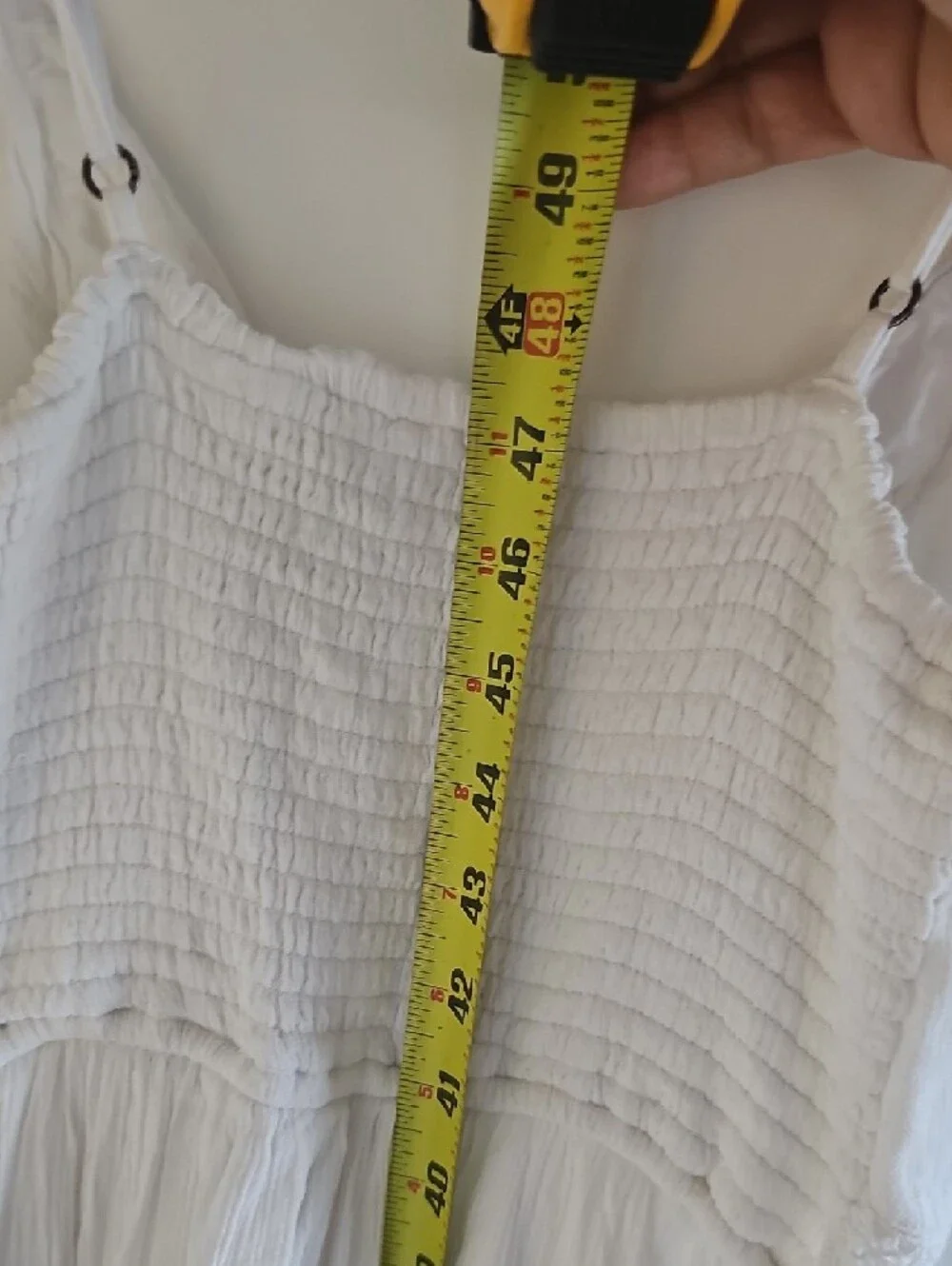 Abercrombie & Fitch White Crochet-Detail Maxi Dress